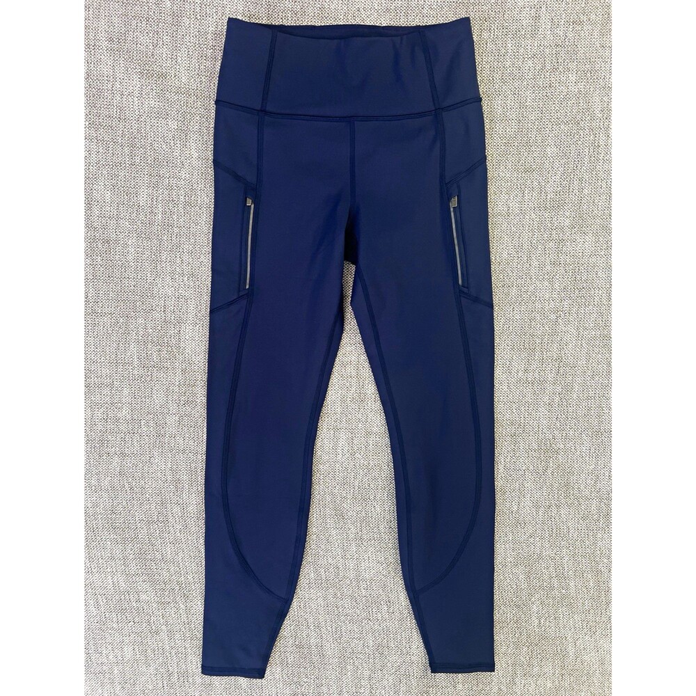 Athleta Rainier Tight Leggings High Rise Pockets Ankle Navy Women’s S